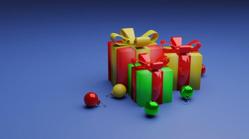 Gift Boxes with Christmas ornaments preview image